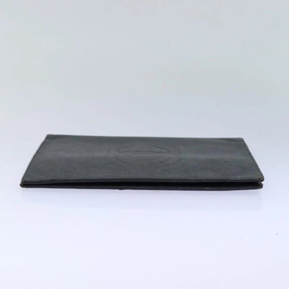 CHANEL COCO Mark Note Cover Calf Skin Black CC Auth bs16686 - Picture 4 of 16